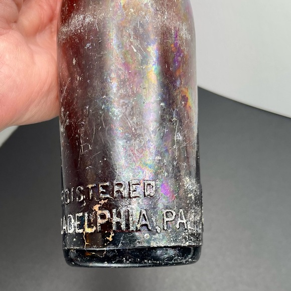 Coca-Cola Co. Amber, Vintage, Bottle, Registered, Philadelphia, PA (C C Co.-14) - Picture 5 of 16